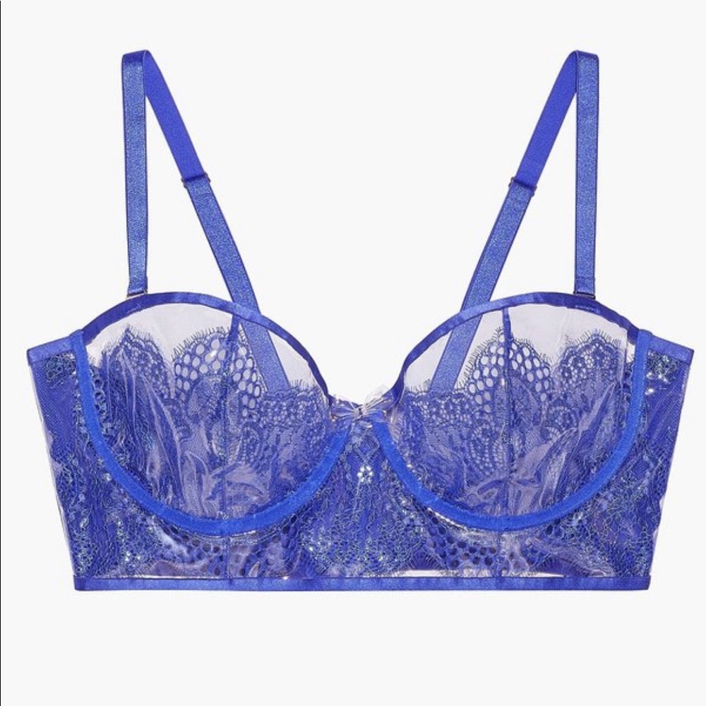Hyper Real Lace and Vinyl Bustier